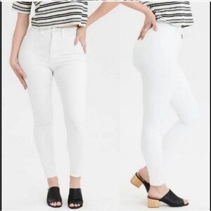 American Eagle Next Level High Rise White Jegging Jeans‎ Plus Size 22 0412
